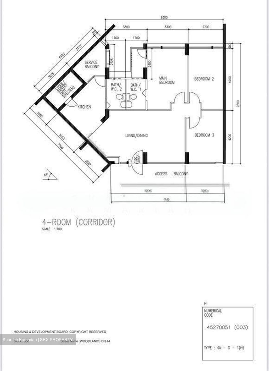 Blk 550 Woodlands Drive 44 (Woodlands), HDB 4 Rooms #621065391